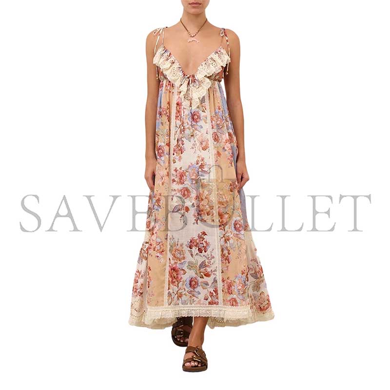 ZIMMERMANN AWAKEN LACE TRIM DRESS 5771DRS261